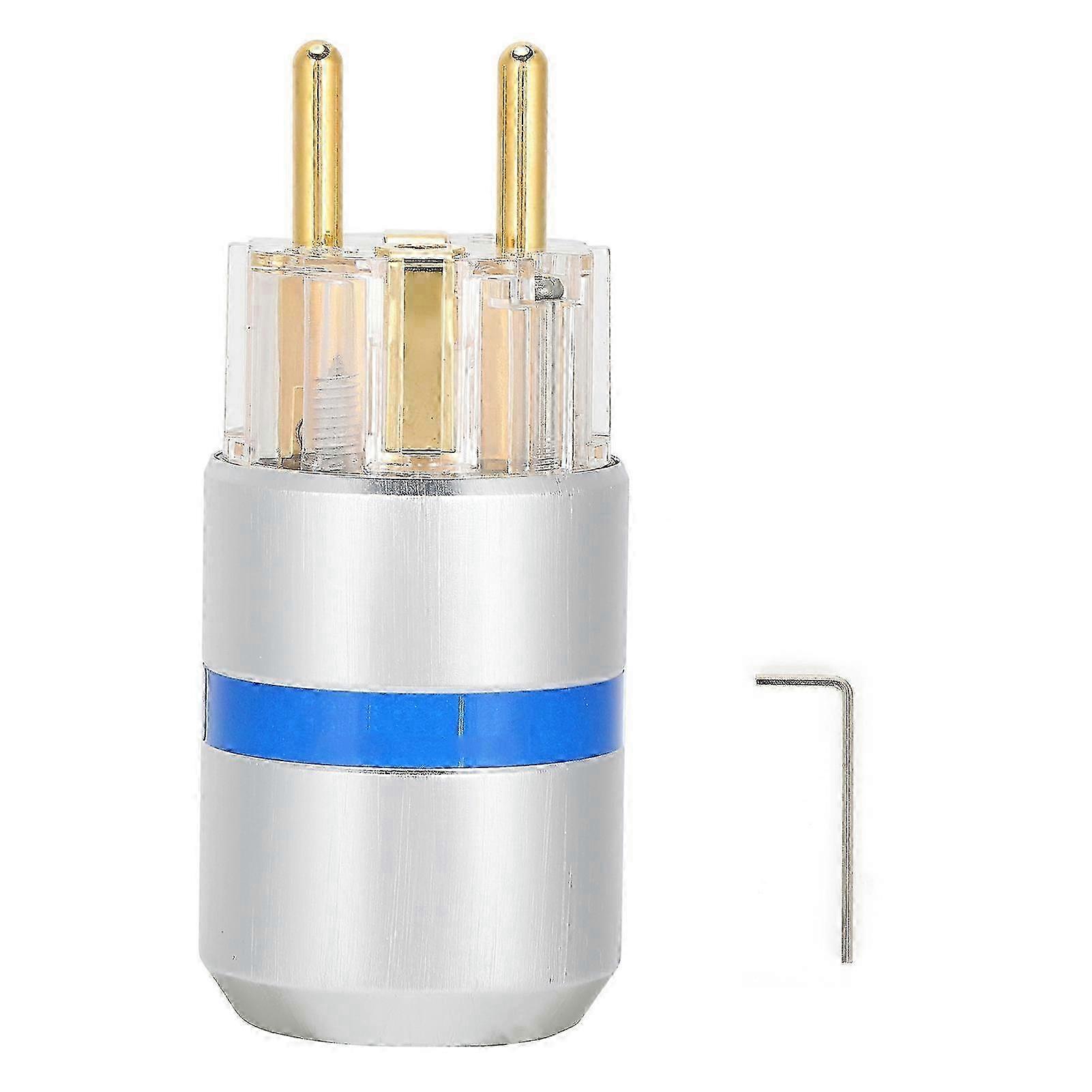 Monosaudio Audio Power Connector Pure Copper 24K Gold‑Plated Power Plug AC Power and HiFi Audio Connector 100‑250V
