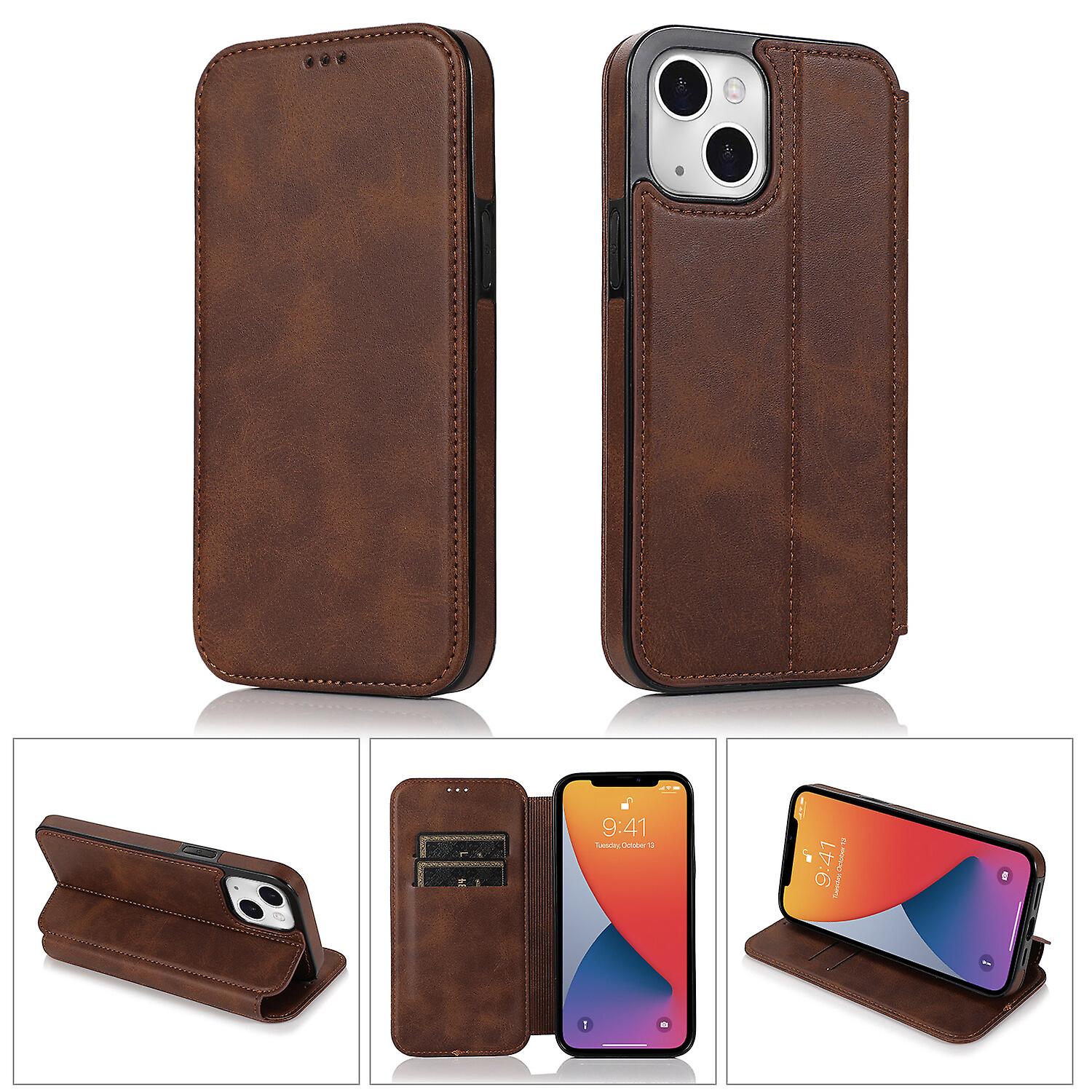 iPhone 13 Mini Case Leather Wallet Flip Phone Case