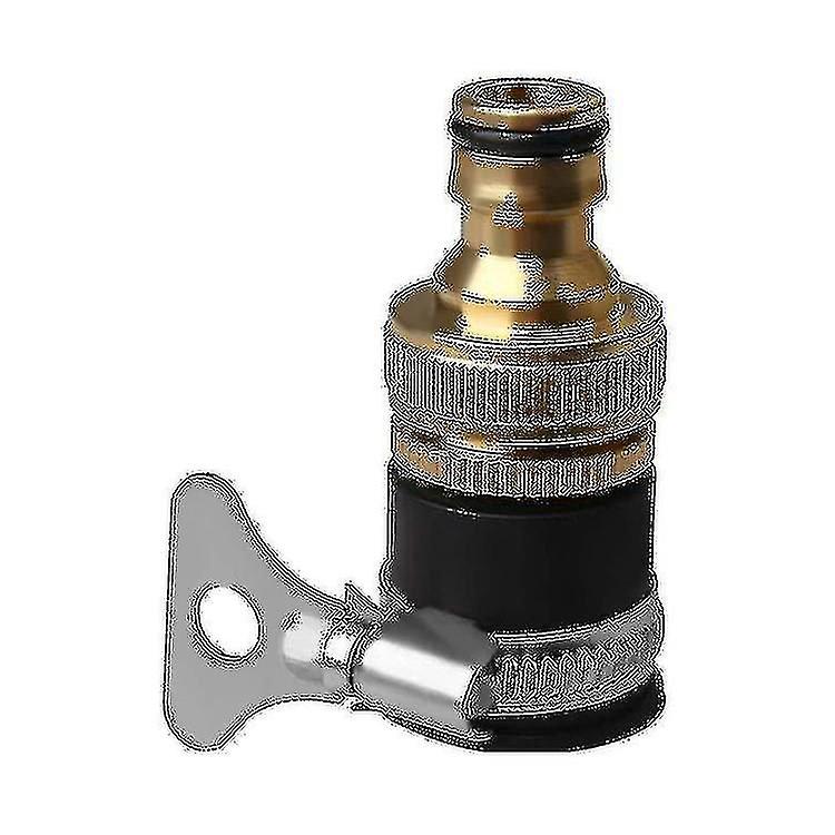 Round Brass Hose Connector, Universal 1/2'' to 3/4'' Diameter