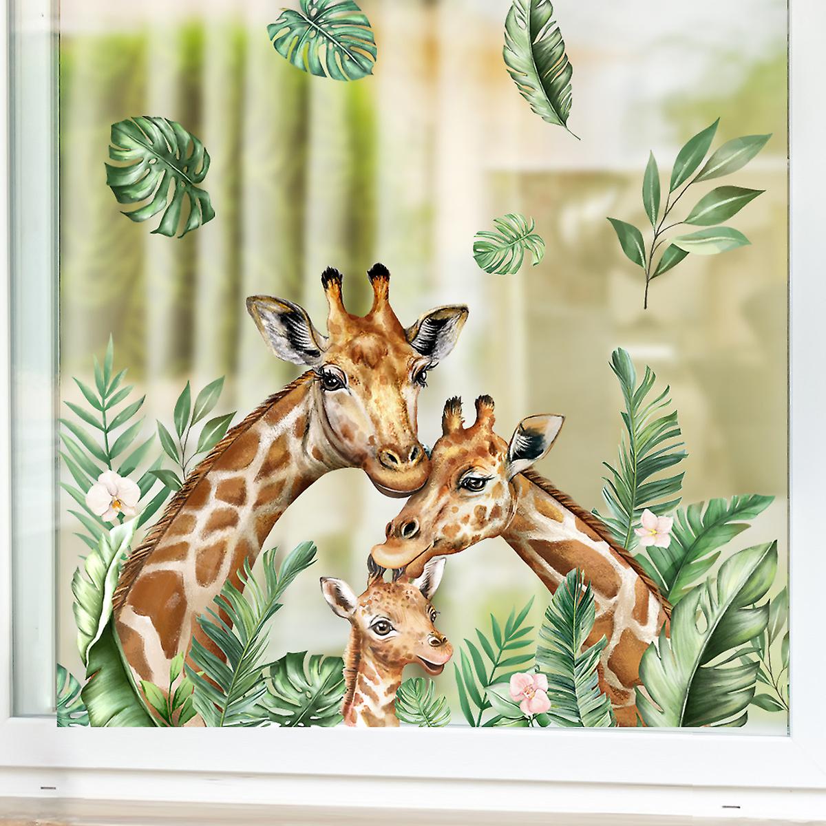 Giraffe double-sided visible window glass sticker