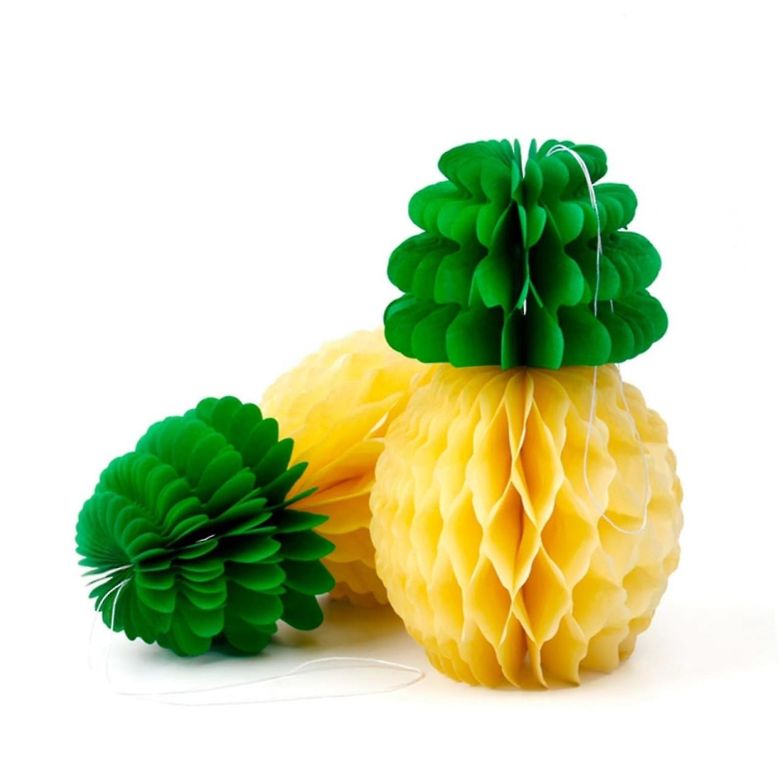 Botanical Decoration Paper Pineapple Party Supplies Pineapple Decoration Honeycomb Pineapple Honeycomb Paper Honeycomb Ball Fruit Party Decoration -GS