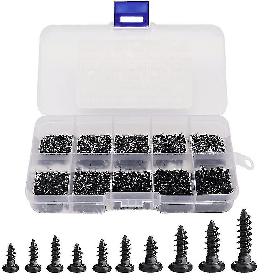 1000 stuks ronde kop zelftappende phillips mini houtschroeven mini schroeven M1 M1.2