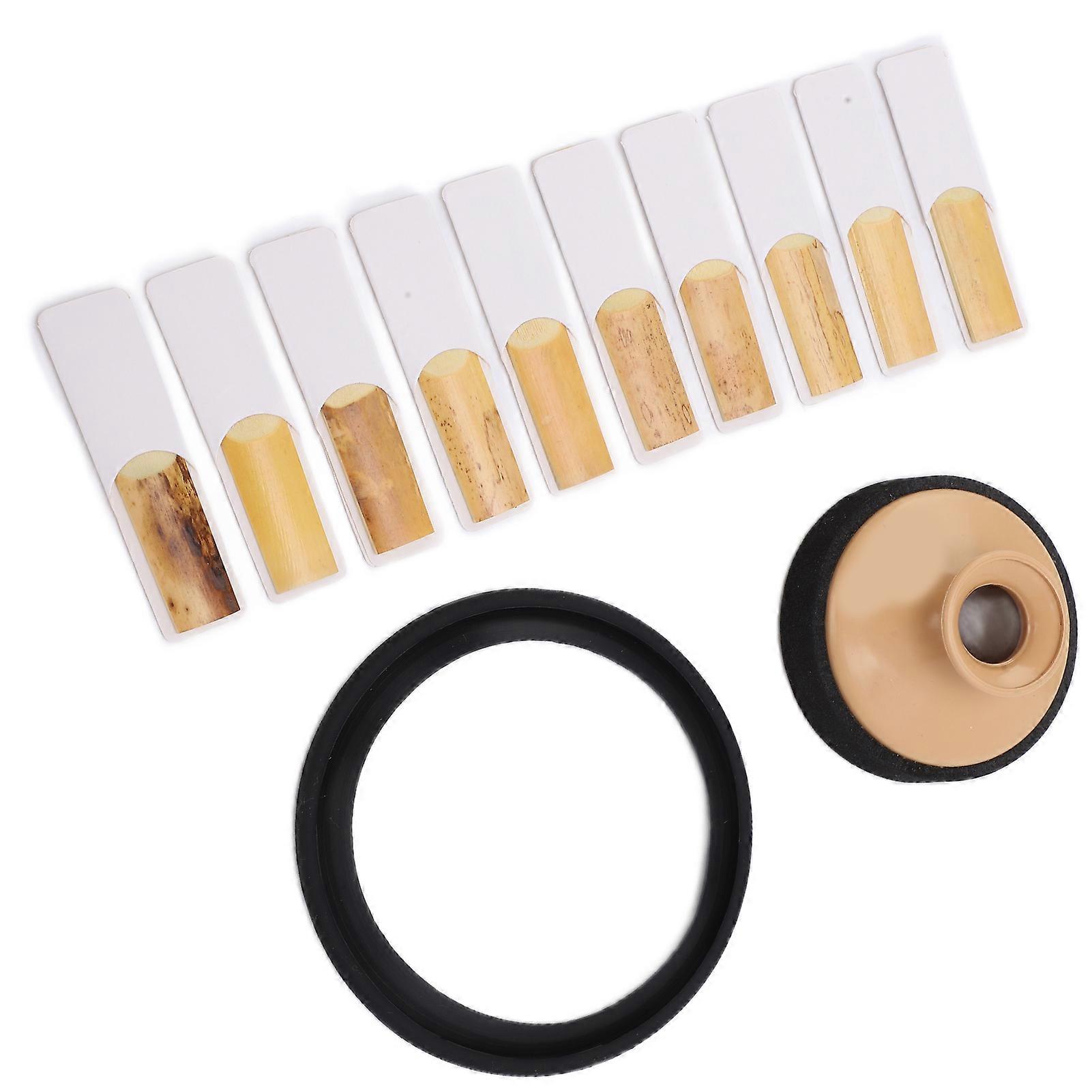 Saxophone Reed Silencer Set with Black Rubber Mute Ring 11cm