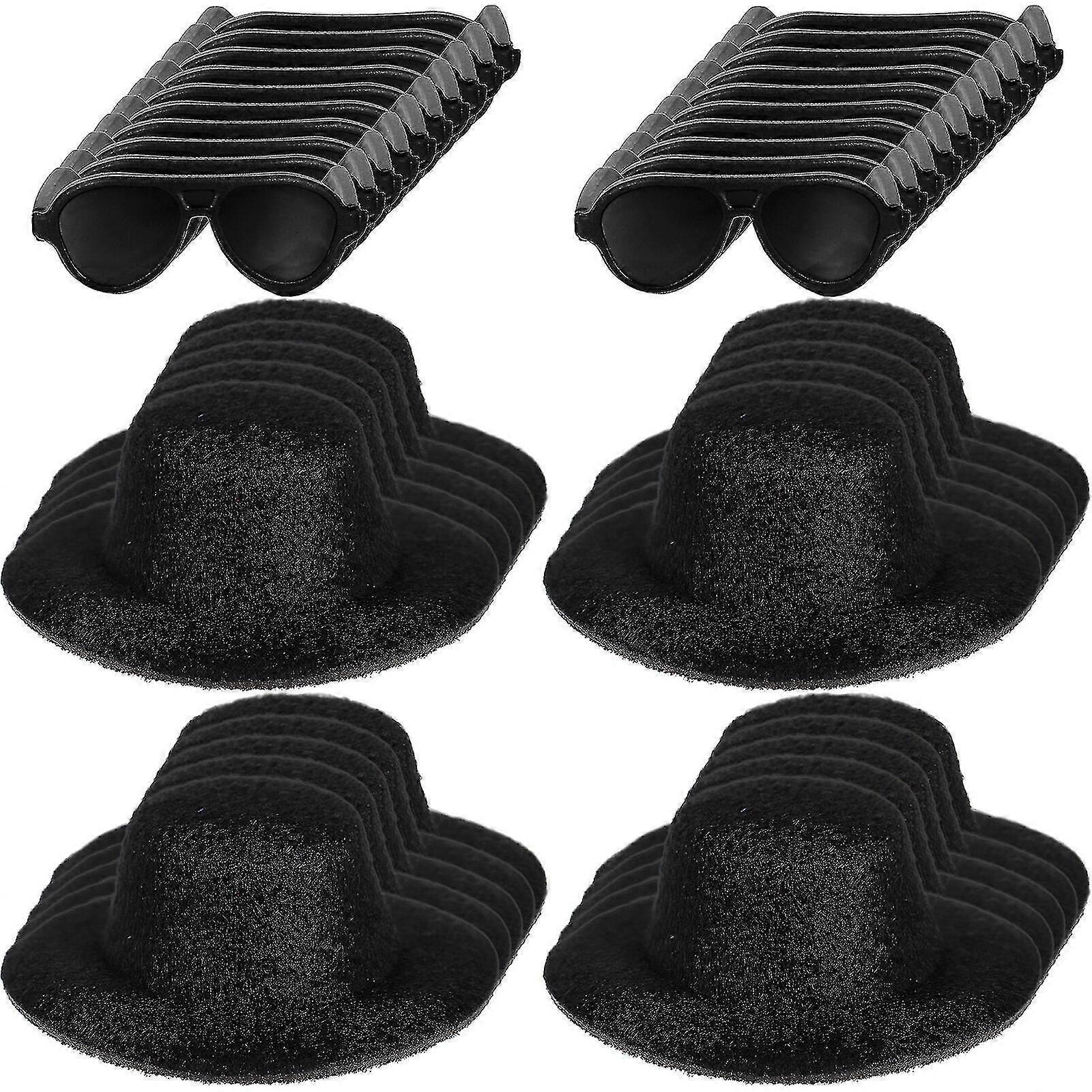1 ensemble de mini chapeaux formels noirs poupée miniature chapeaux formels pour accessoire de poupée