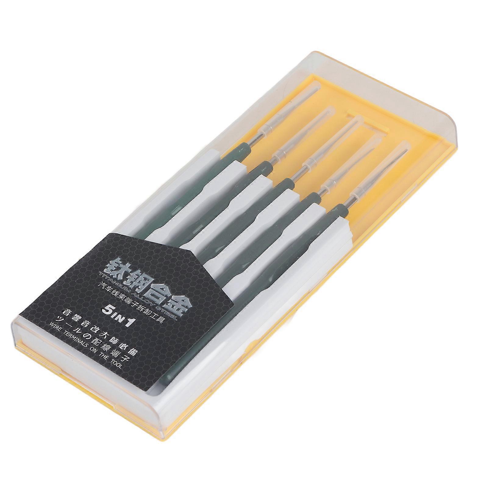 5pcs (1 Set) Automotive Wiring Harness Terminal Socket Plug Pin Removal Dismount Tool Kit CNO.218553