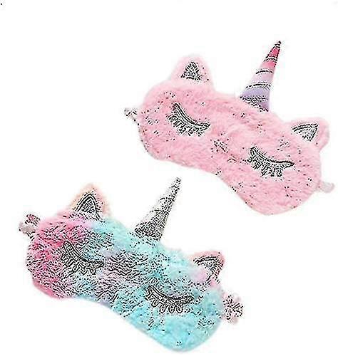 Sleep Mask for Kids, 2 Pack Unicorn Design, Comfortable Sleeping Aid