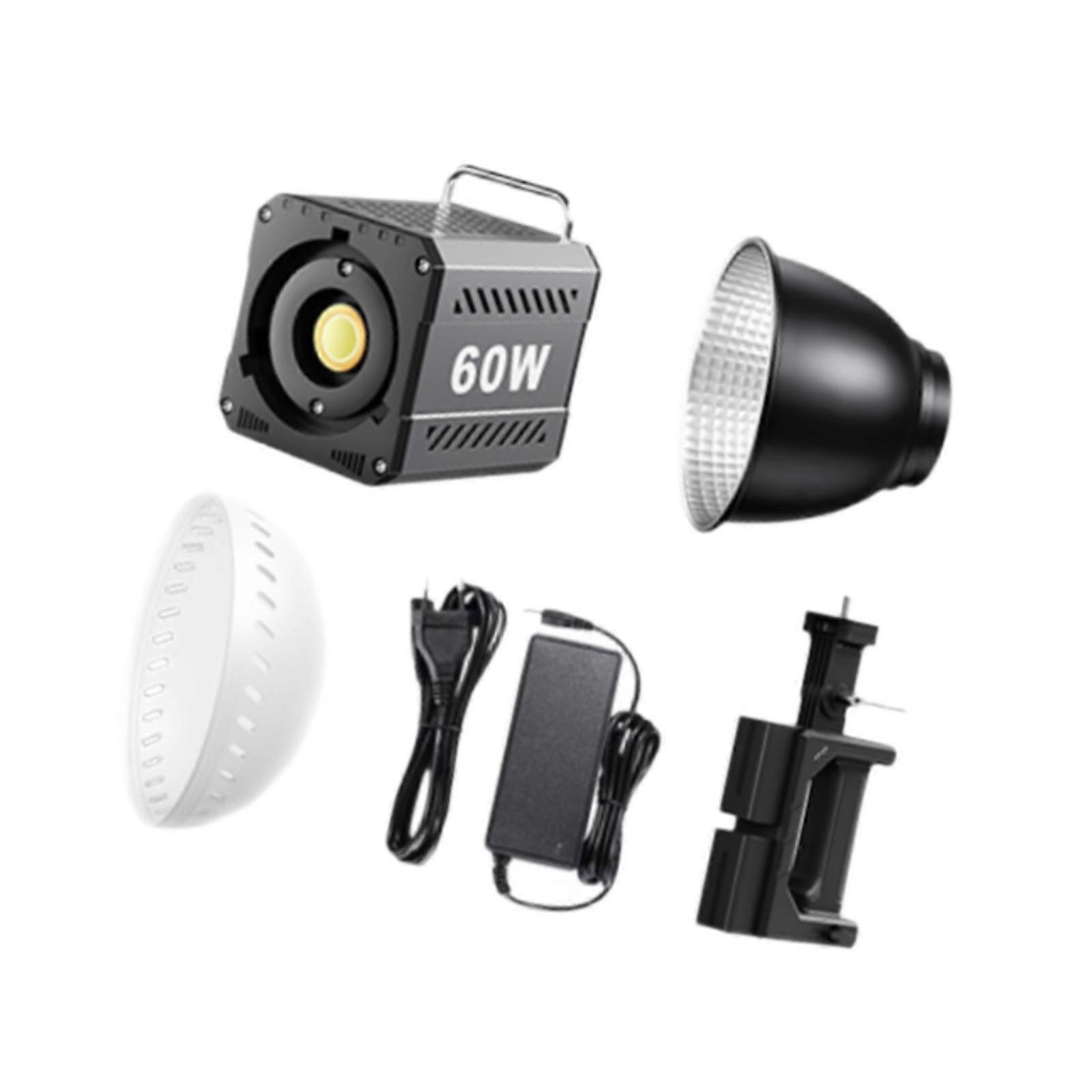 60W COB LED Video Light EU Adapter Continuous Output Lighting for Interview