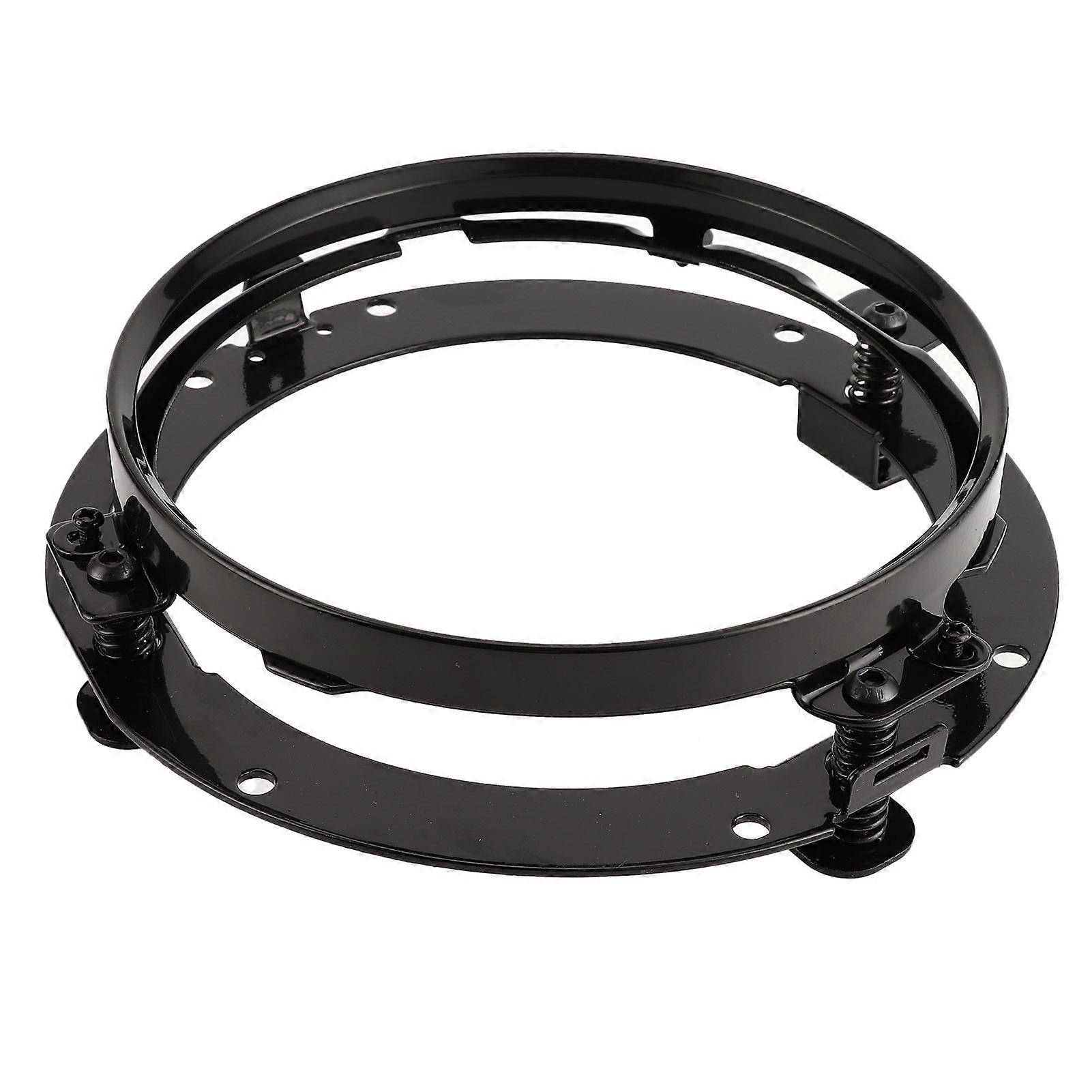Headlight Mount Bracket Front Light Round Holder Fixing Base 7in Fit for Jeep Wrangler JKBlack