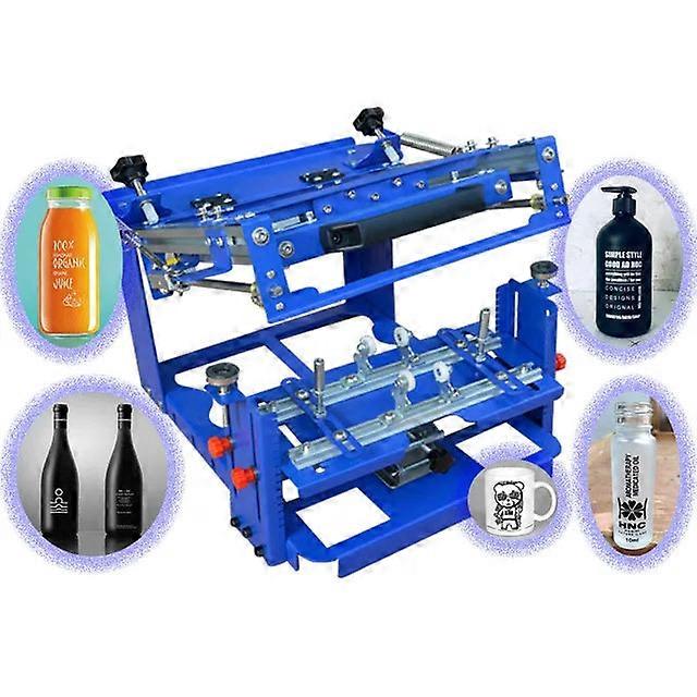 Small Cylindrical Wine/cosmetic Bottle/insulation Cup Curved Screen Printing Machine
