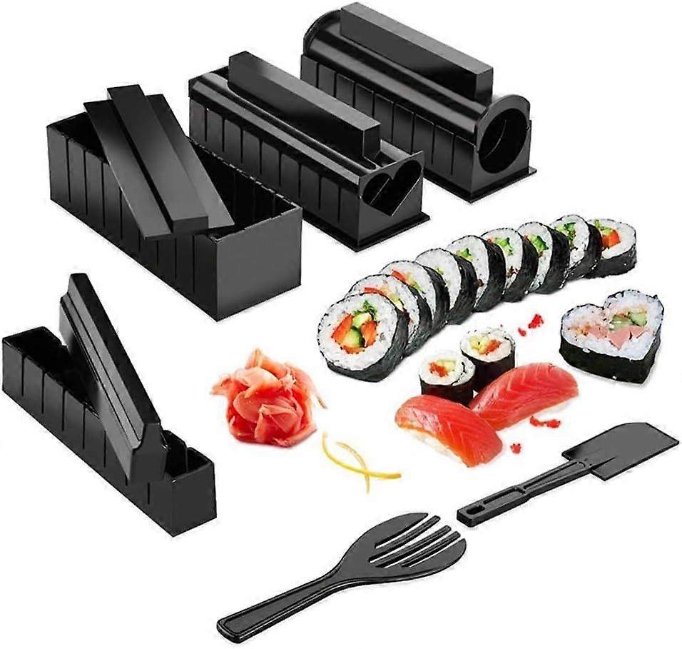 Sushi Maker Kit - 10 Pieces Complete DIY Sushi Set for Beginners - Easy and Fun