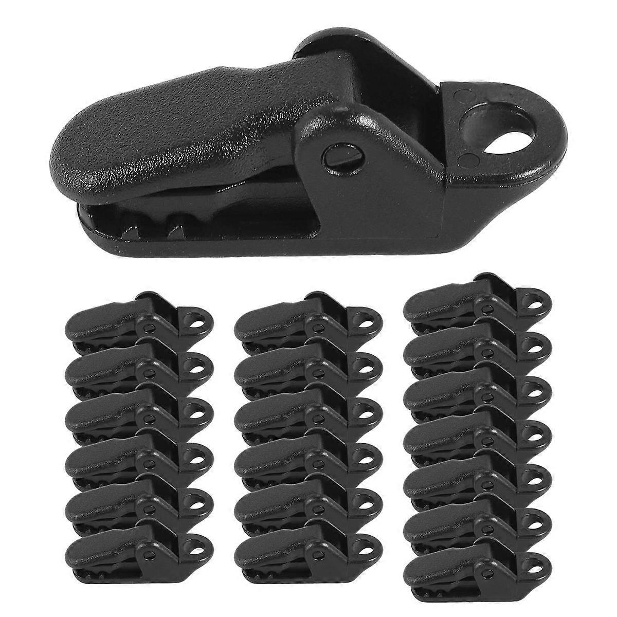 20Pcs Tent Awning Canopy Clamp Tarp Clip Snap Canvas Anchor Gripper Caravan Jaw Grip Trap Tighten T