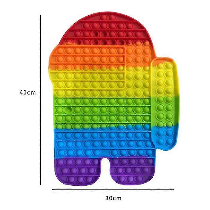 الاشياء المعتمدة Xxl البوب عليه - 400MM تململ مكافحة الإجهاد لعبة فقاعة لعبة سيليكون قوس قزح