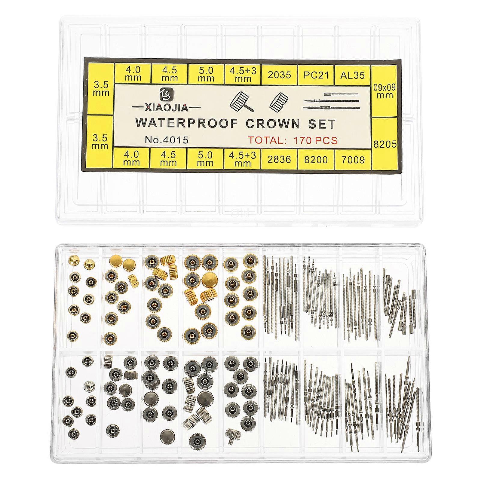 1 Box of Watch Crowns Replacements Watch Repairing Tools Copper Watch Crown Spare Parts