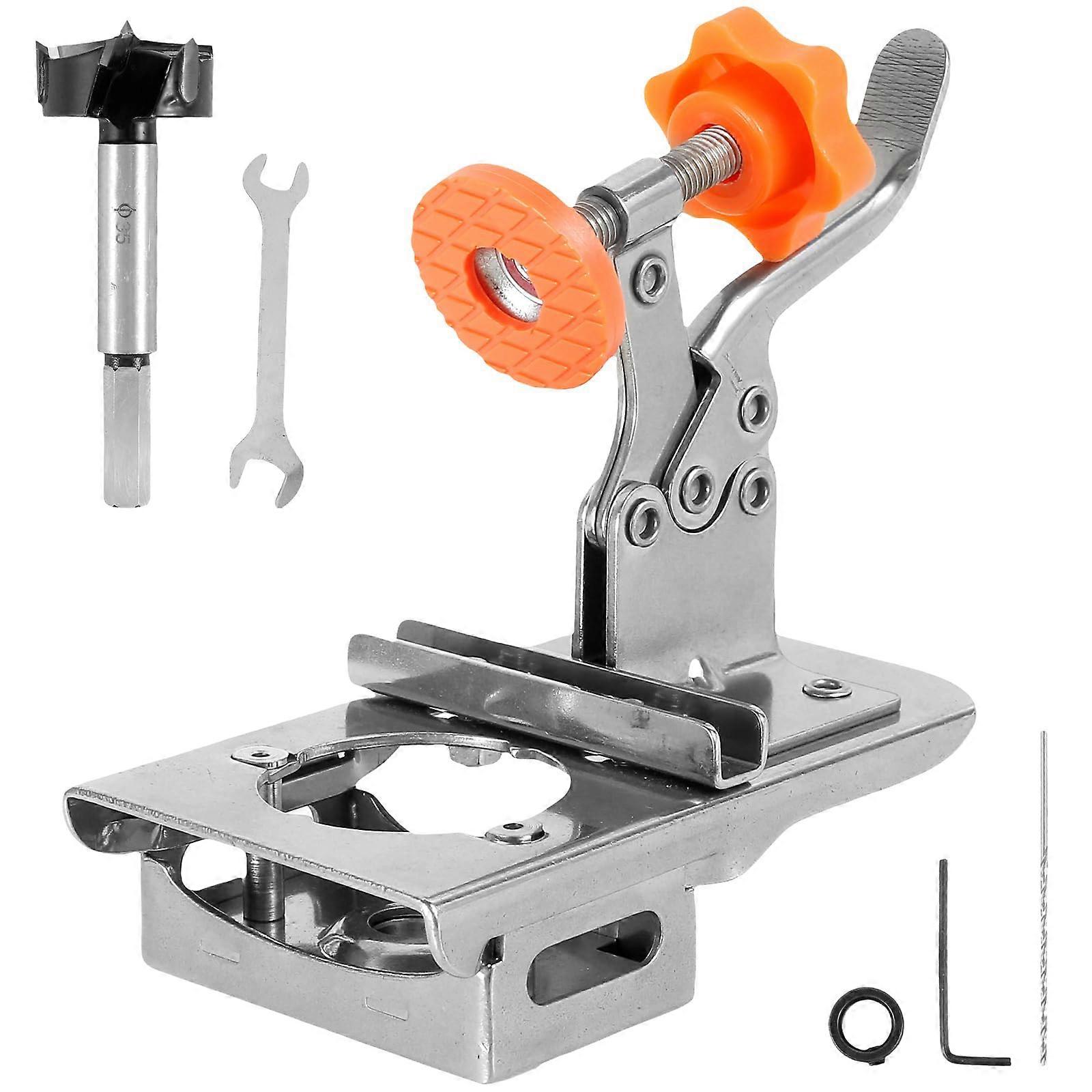 Concealed Door Hinge Jig  Stainless Steel Locking Cabinet Hinge Jig