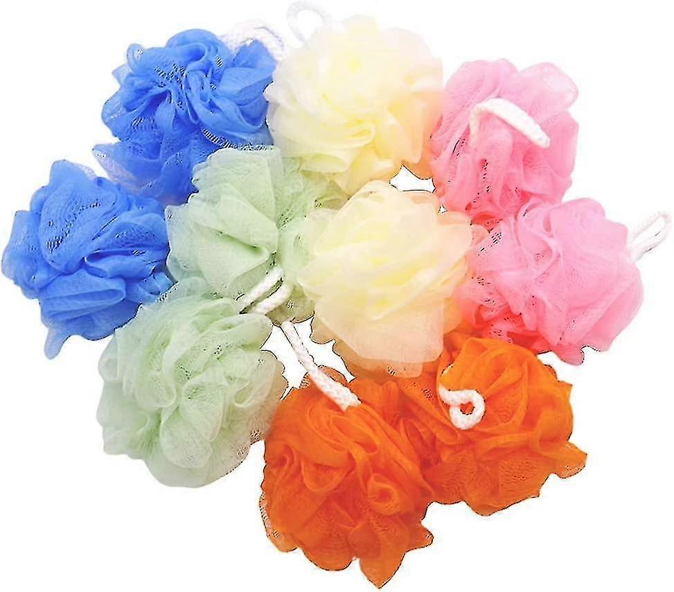 10 Pack Éponge de douche Loofahs, multi-colore Mesh Pouf Bath Poof Shower Ball, éponges de douche réutilisables Lo