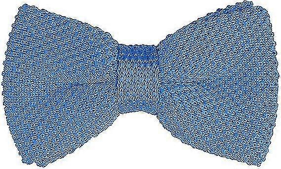Pre-tied Bow Ties For Men Women Knitted Bowtie Solid Knitting Bow Tie Adjustable(light Blue)