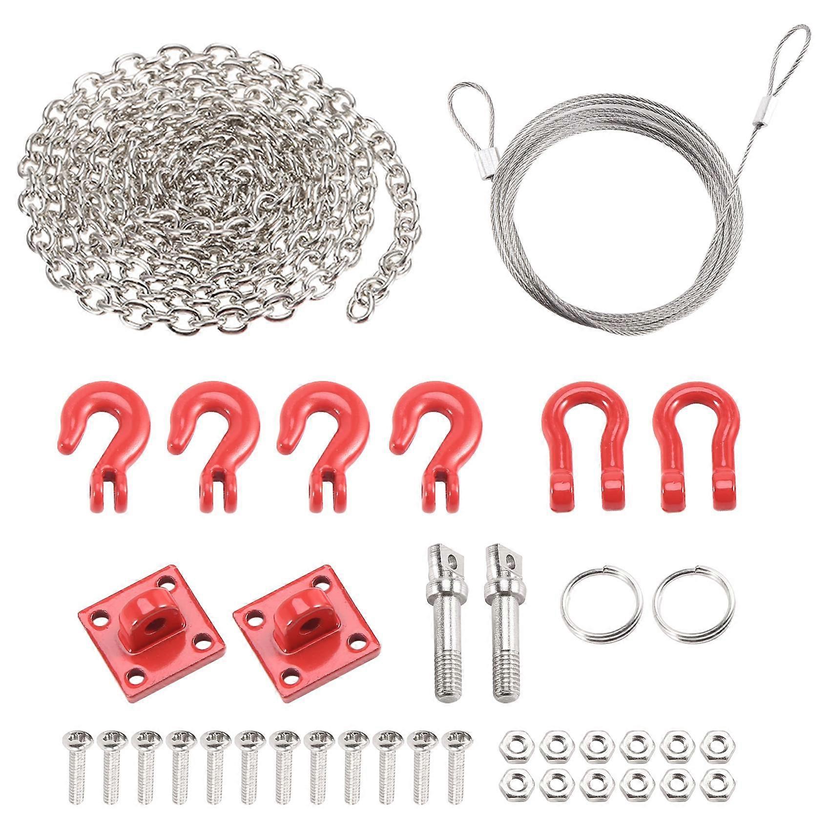 RC Car Parts Metal Trailer Tow Chain Shackle Bracket for 1/10 RC Crawler Trx4 Axial Scx10 Wraith D9