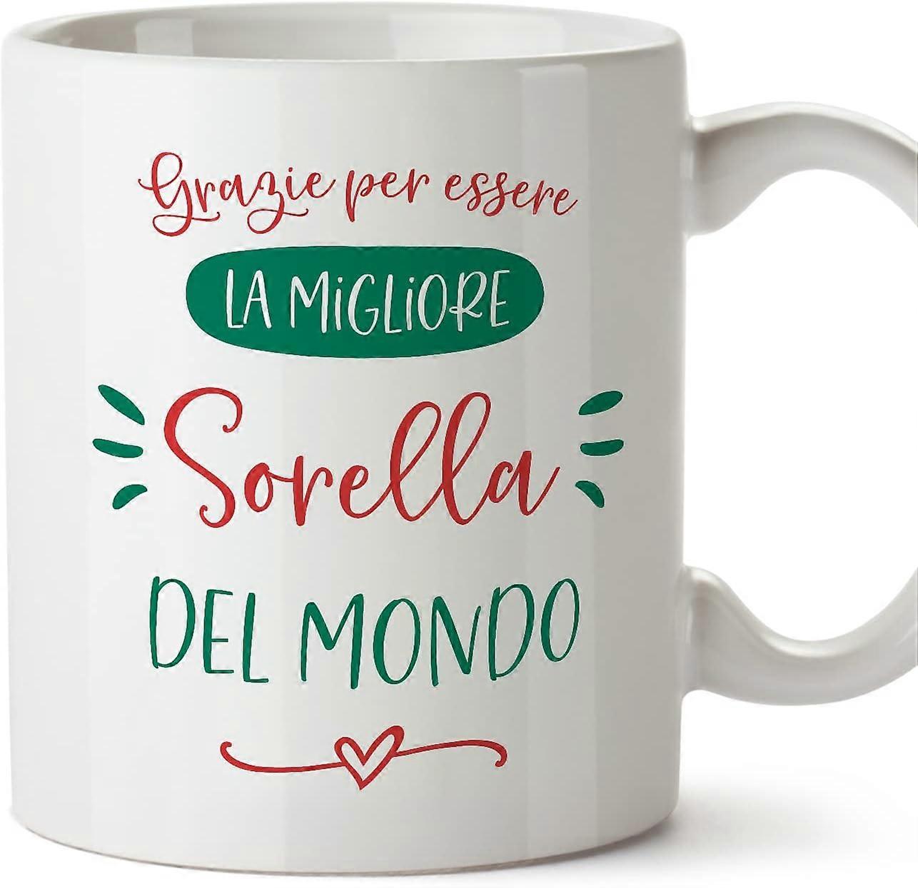 イタリアの姉妹マグカップグラツィエミリオーレFAMIGLIAファニーギフトセラミック11オンスマグ