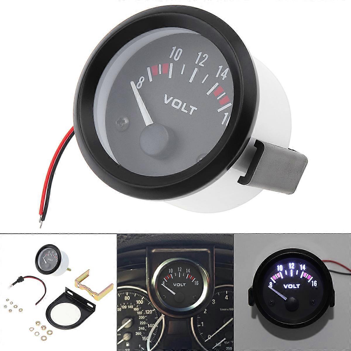 2 Inch 52mm Car Voltmeter Voltage Gauge Meter Universal Voltmeter Thermometer