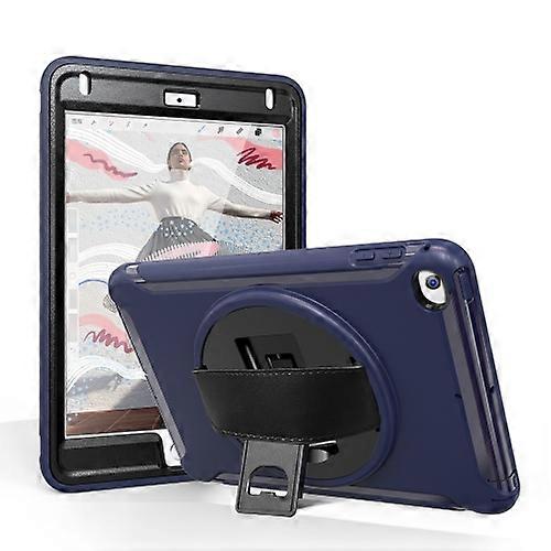 For iPad mini 2019/mini 4 360 Degree Rotation PC+TPU Protective Cover with Holder/Hand Strap