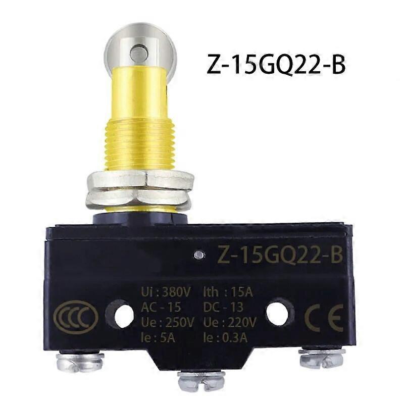 1pcs 15A Z-15GQ22-B SPSD Panel Mount Roller Plunger Basic 1NO 1NC Limit Switch 12mm