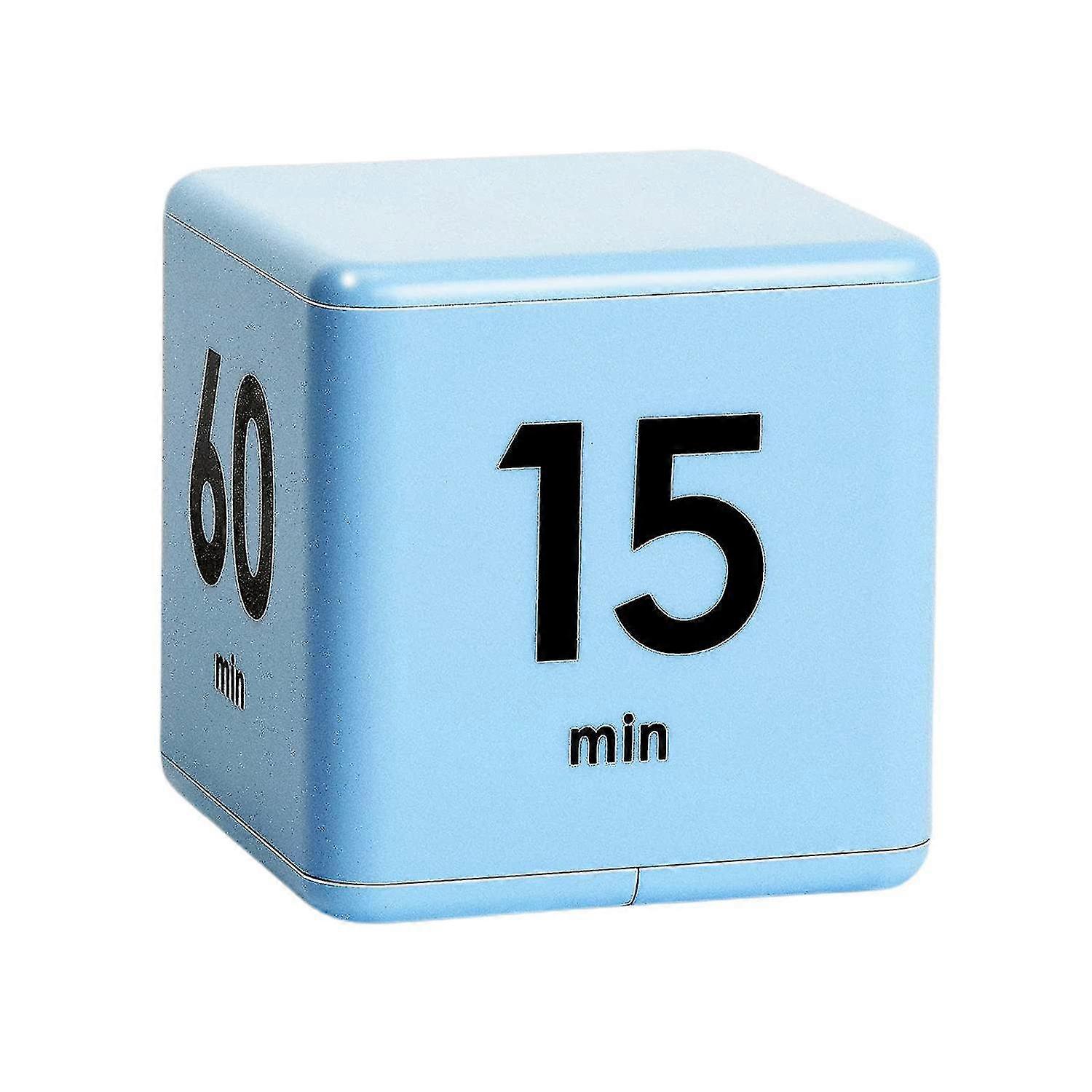 Time Cube Timer Kitchen Timer Gravity Sensor Flip Timer Exercise Game Timer 15-20-30-60 Minutes Compatible Meditation (blue)
