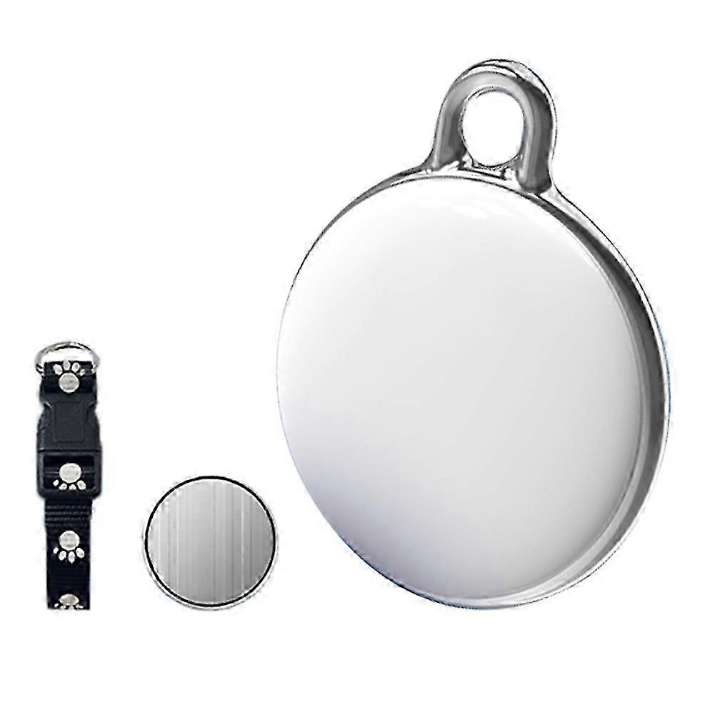 Dog Tracker Pet Tracker-Dog Tracking Collar Waterproof IP65 Works with Any Collar(Android & IOS Universal)White Circular