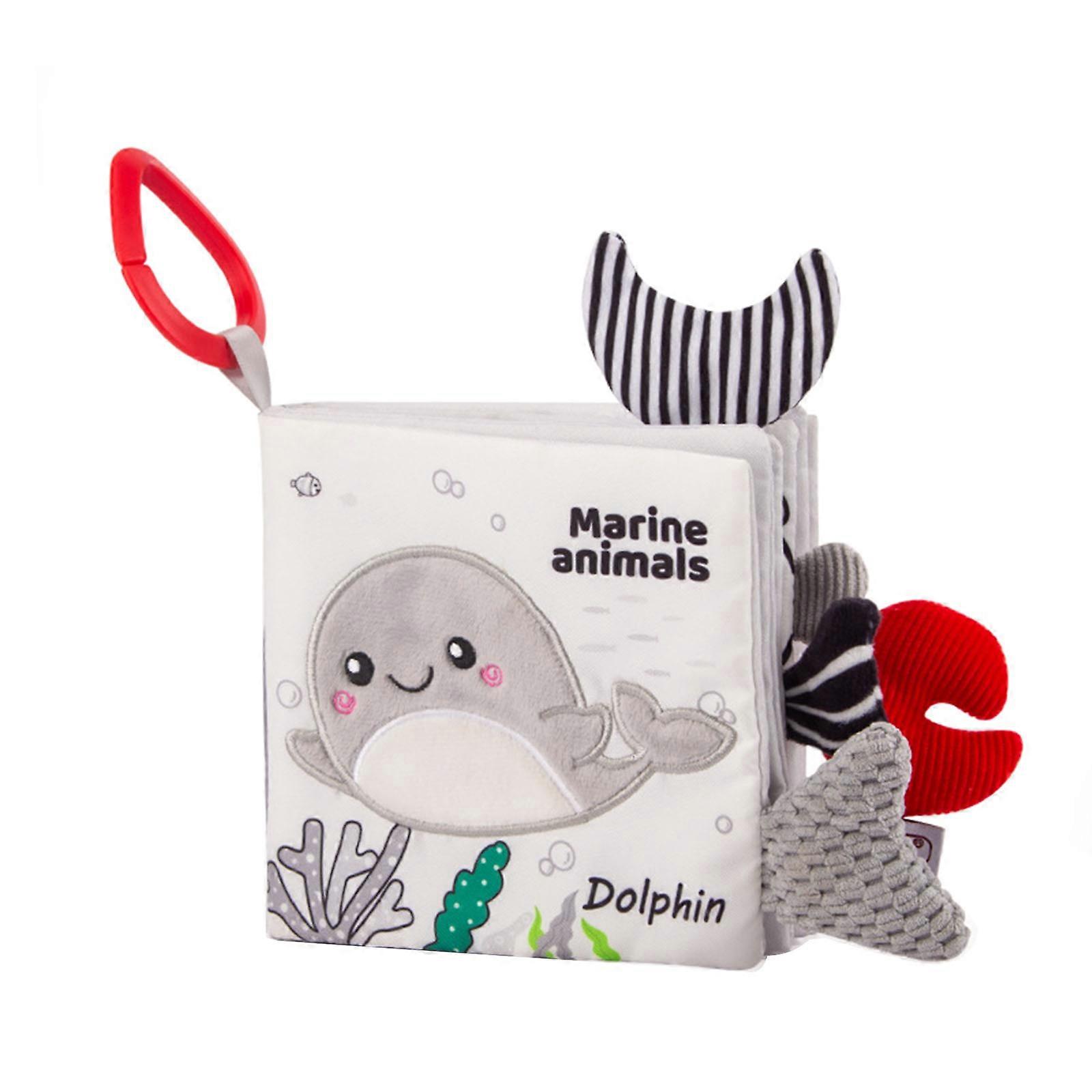 Cloth Book 3D Tail Book First Book Brain Developmental Animal Recognition Preschool Tearproof Interactive Teaching Aid