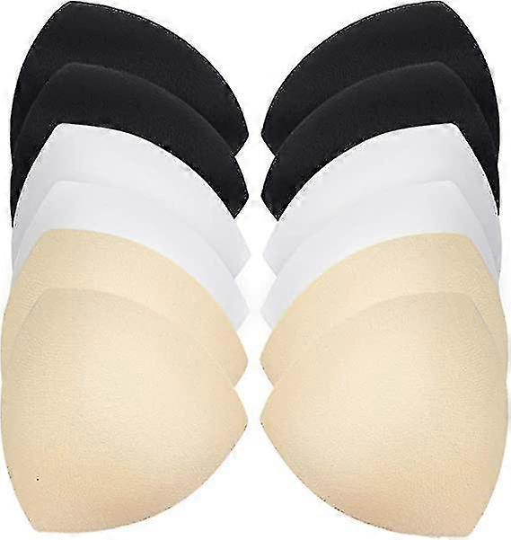 6 paires Triangle Sports Bra Pads Inserts Femmes Push Up Breast Bra Insert Pads pour maillots de bain Sports L