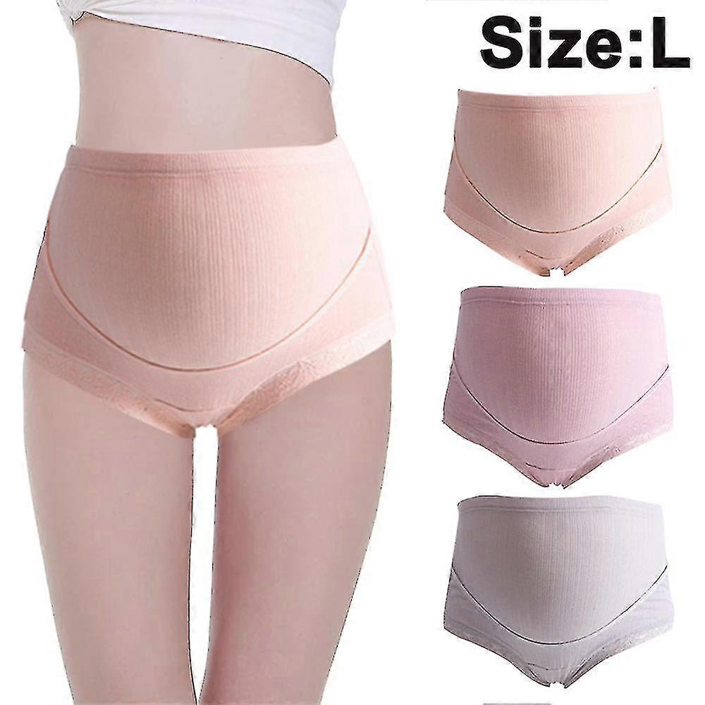 3 st Bomull Kvinnors Moderskap Trosor Klassisk Hög Midja Stilar Moderskap Underkläder Multi-Pack