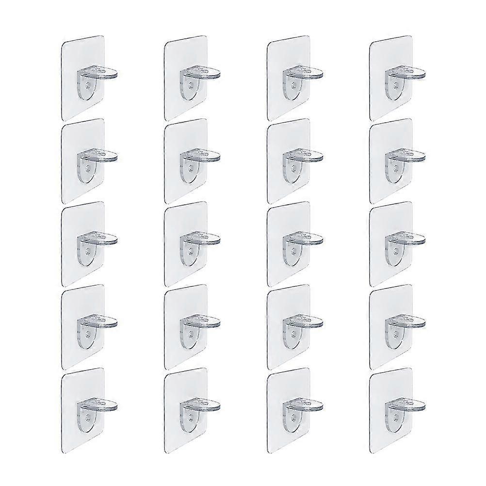 20 Pcs Cabinet Shelves Plastic Shelf Clips Shelf Support Holder Cabinet Closet Shelf Pins Shelf Support Clips