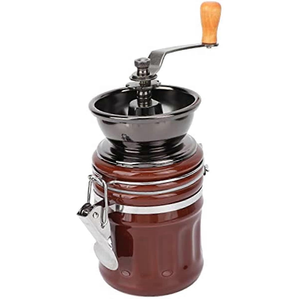 Manual coffee grinder comfortable handle multi-functional ceramic coffee grinder large capacity and quiet for European-style coffee lovers