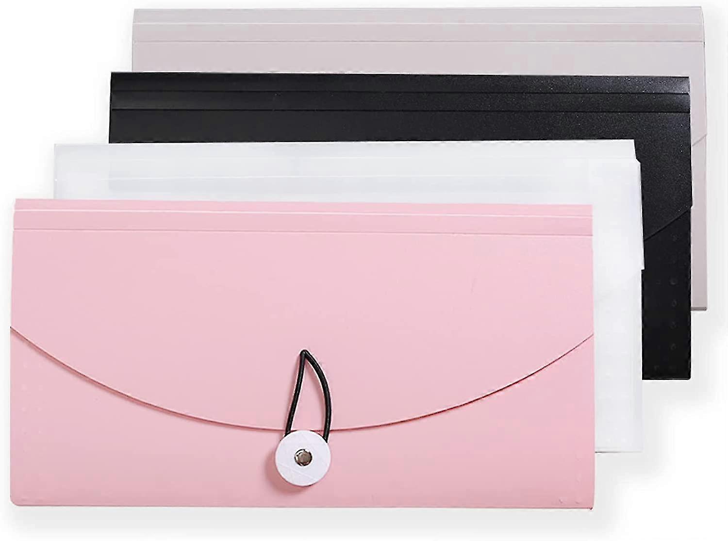 4 Pack Expanding File Folder B5 Size 13 Pockets Portable Document Organizer