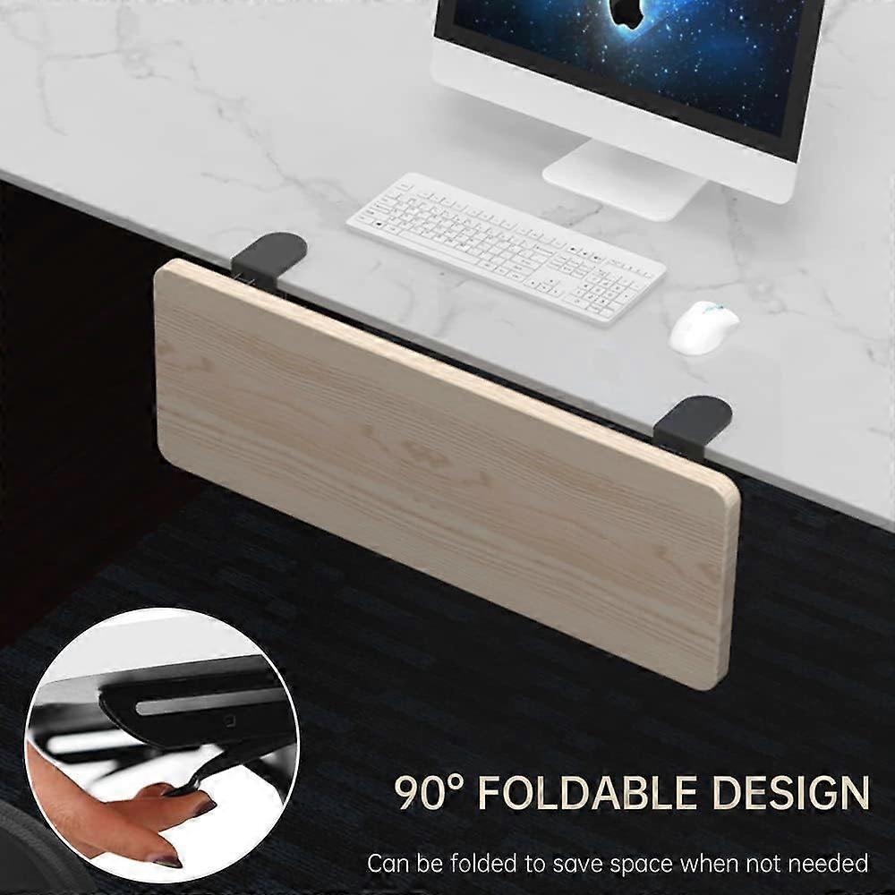 Plateau D'Extension De Bureau Ergonomique Pliable - 74.9x24.1 Cm - Fixation Par Pince Sans Perçage