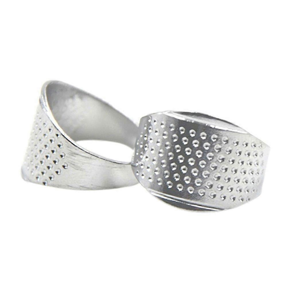 2Pcs Brass DIY Craft Cross Stitch Household Thimble Finger Protector Sewing Tool