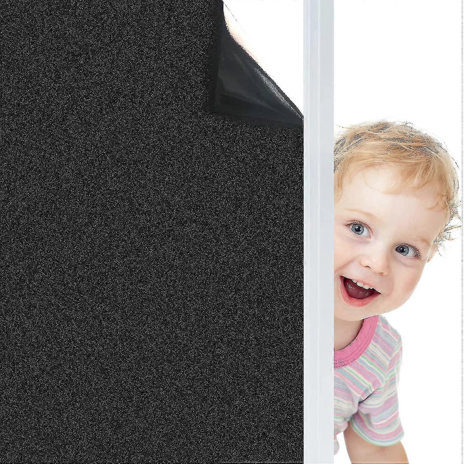 Privacy Window Film Self Adhesive Frosted Glass Film Opaque No Glue Static Cling Sticker For Office, Bathroom Living