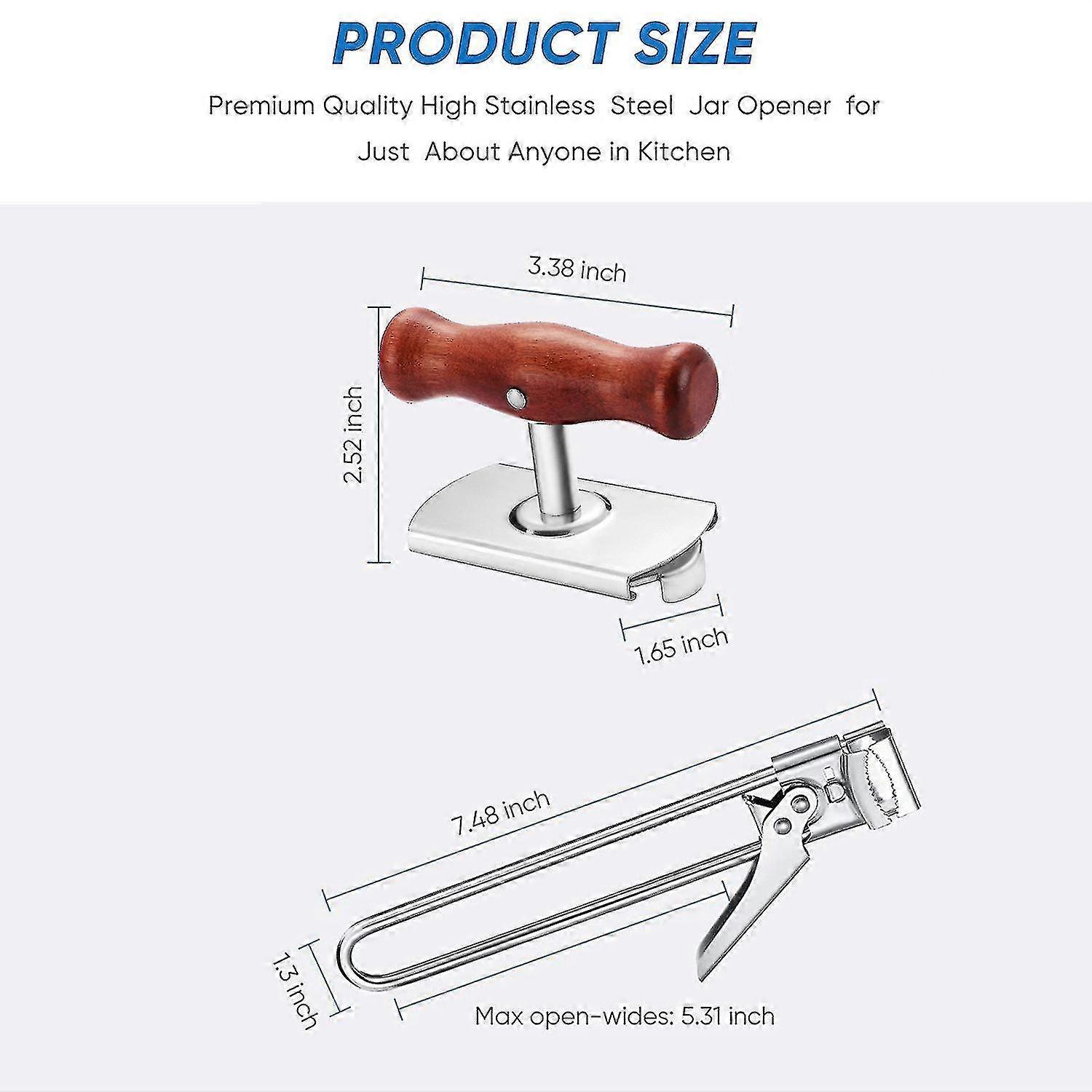 3pcs Jar Opener Tools,adjustable Stainless Steel Can Openers