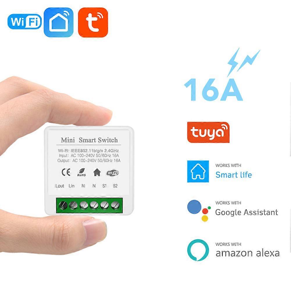 Tuya 16A MINI Wifi Zigbee Smart Switch DIY 2way Control Relay Timer ModuleDE