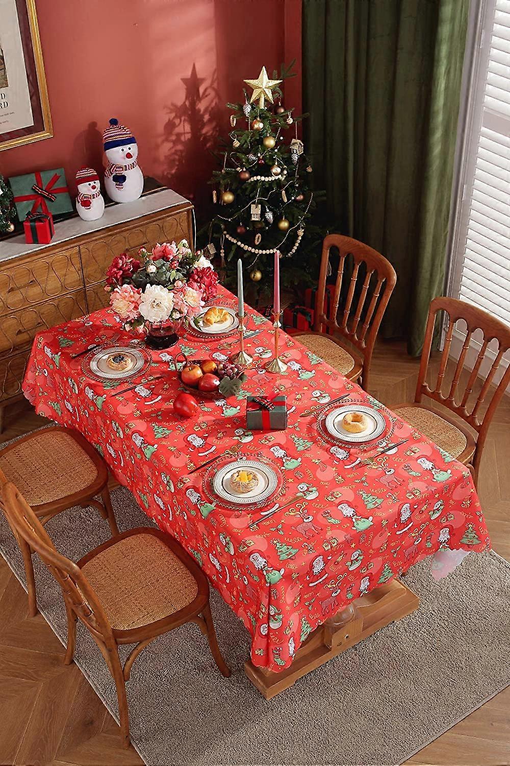 Christmas Table Cloth,59*87 Inch