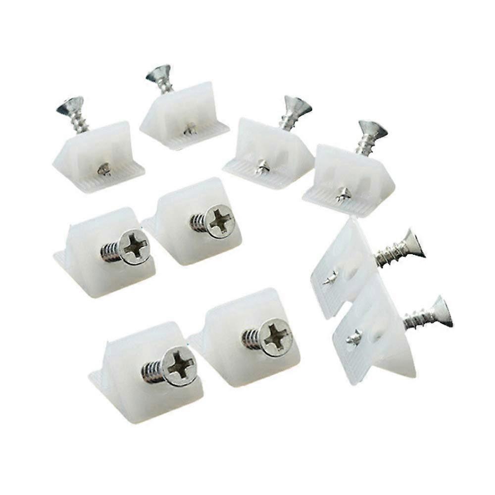 200 Pieces Drawer Reinforcement Bracket White Screws Repair Fixing Drawer Bottom Cabinet Shelf Sagging Repair Back Connector Drawer Bottom Stabilizers