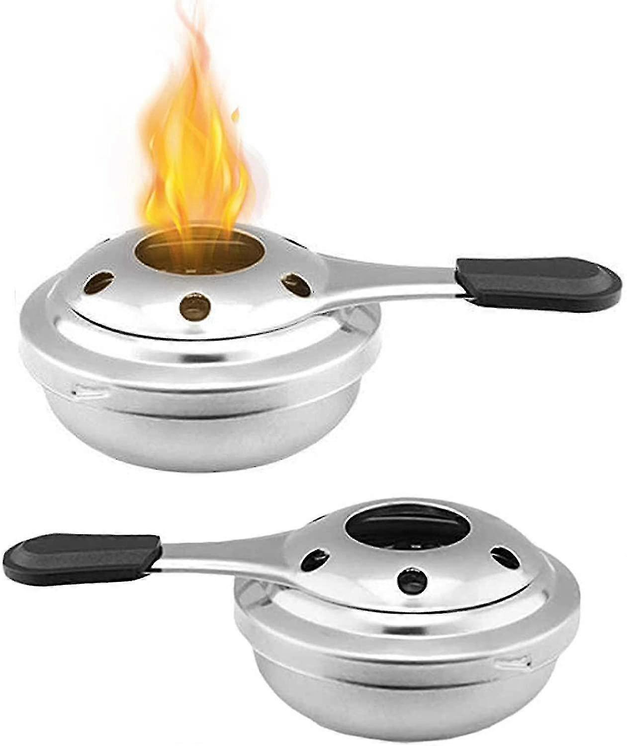 pcs תנור אלכוהול, תנור אלכוהול נירוסטה נייד, שורף אלכוהול פונדו, נתיק ולא רעיל, עמיד ואקולוגי