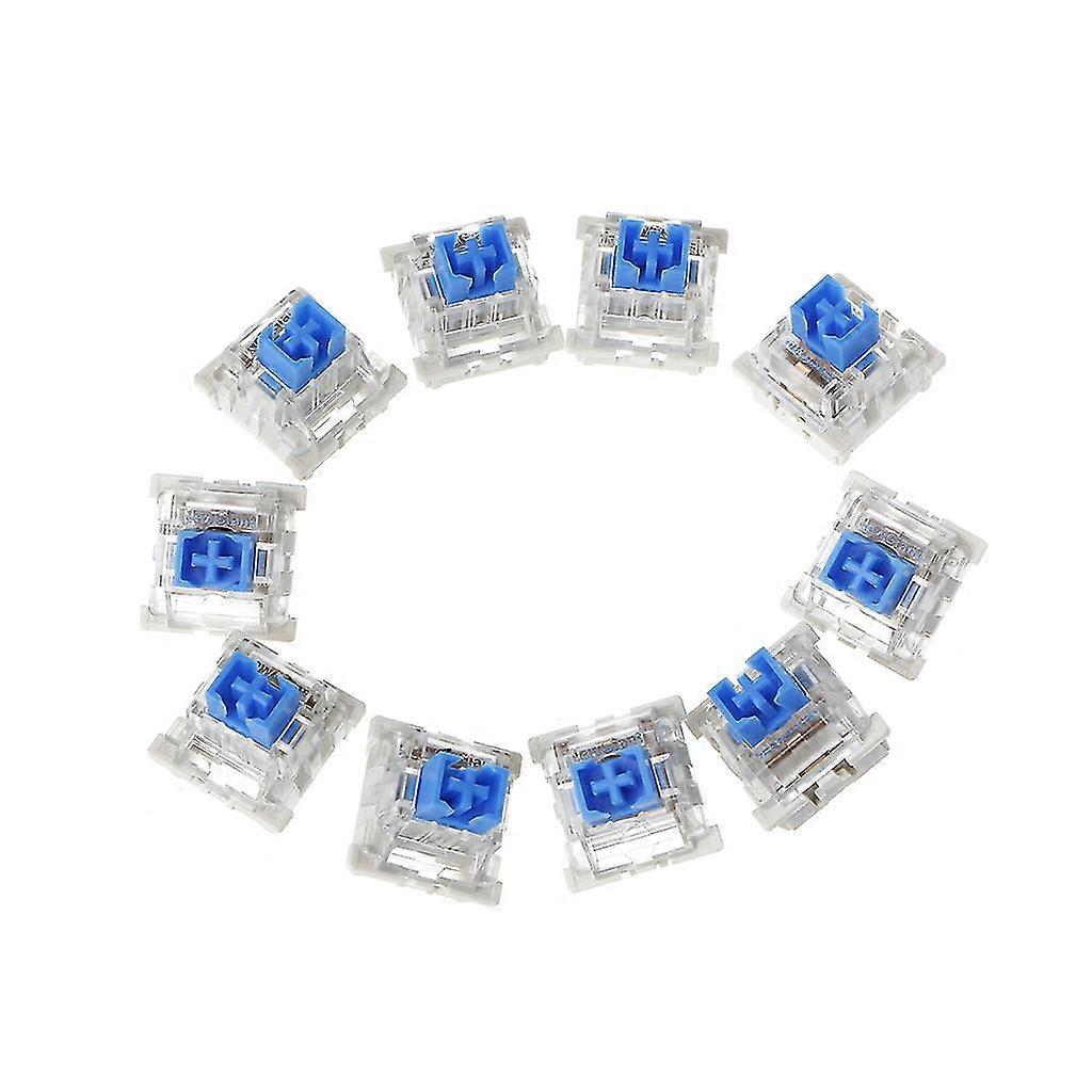 10 Pieces Blue Switches For Cherry Mx Clone Gateron Mx Switch Tester Waterproof