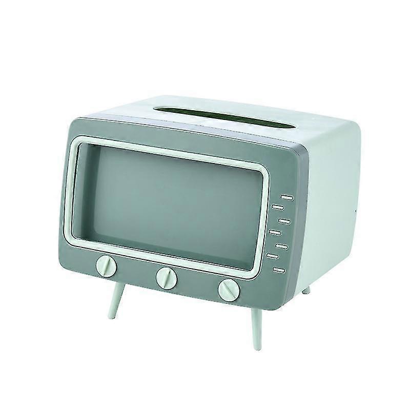 ティッシュボックス携帯電話ホルダーティッシュボックスユニークなテレビ形状ティッシュボックス携帯電話ホルダーホームオフィスカードスロットデザインコンテナ携帯電話ホルダーブラジャー付き