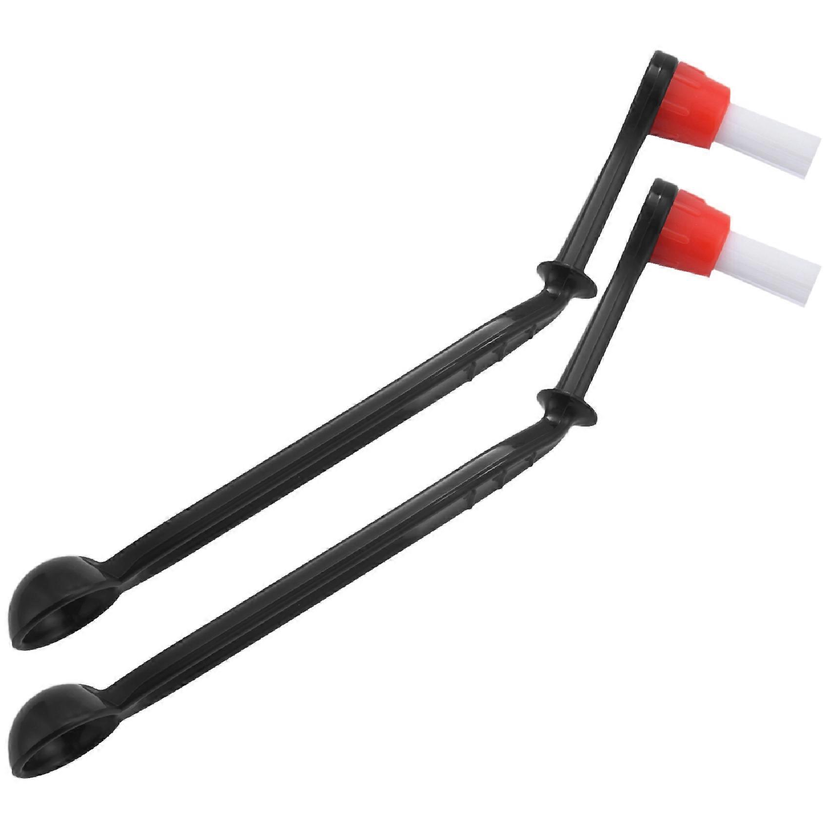 2X 2 In 1 Coffee Machine Brush Nylon Espresso Coffee Grinder Brushes Coffee Spoon Machine Group Hea