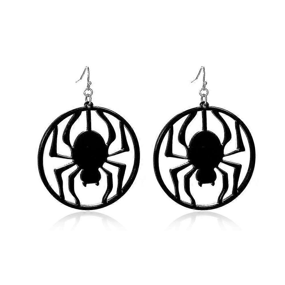 Acrylic Geometric Round Earrings, Earrings With Halloween Elements