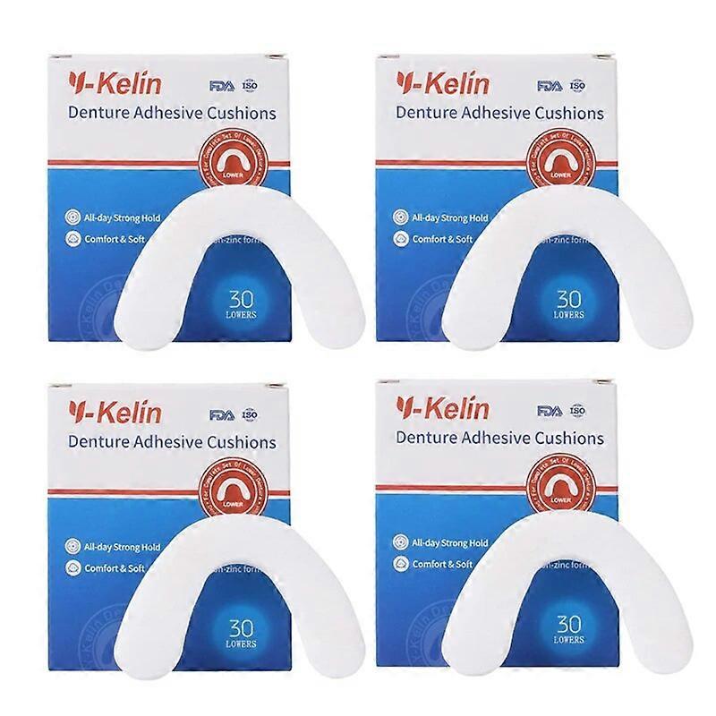 Denture Adhesive Cushion Lower 120 Pads (4 Pack)