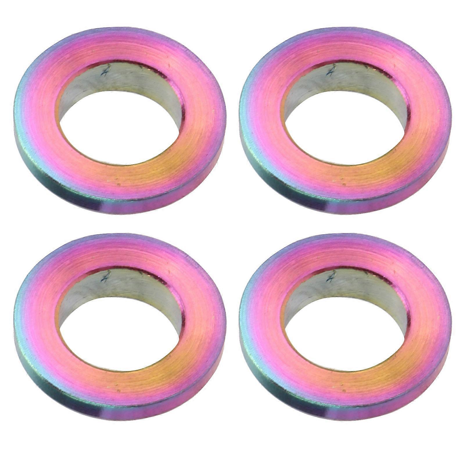 4Pcs υψηλής αντοχής στη διάβρωση παρεμβυσμάτων ποδηλάτων καμία συμπαγής ελαφρύς κυρτός αποστάτης πλυντηρίων σκουριάς για το ποδήλατο