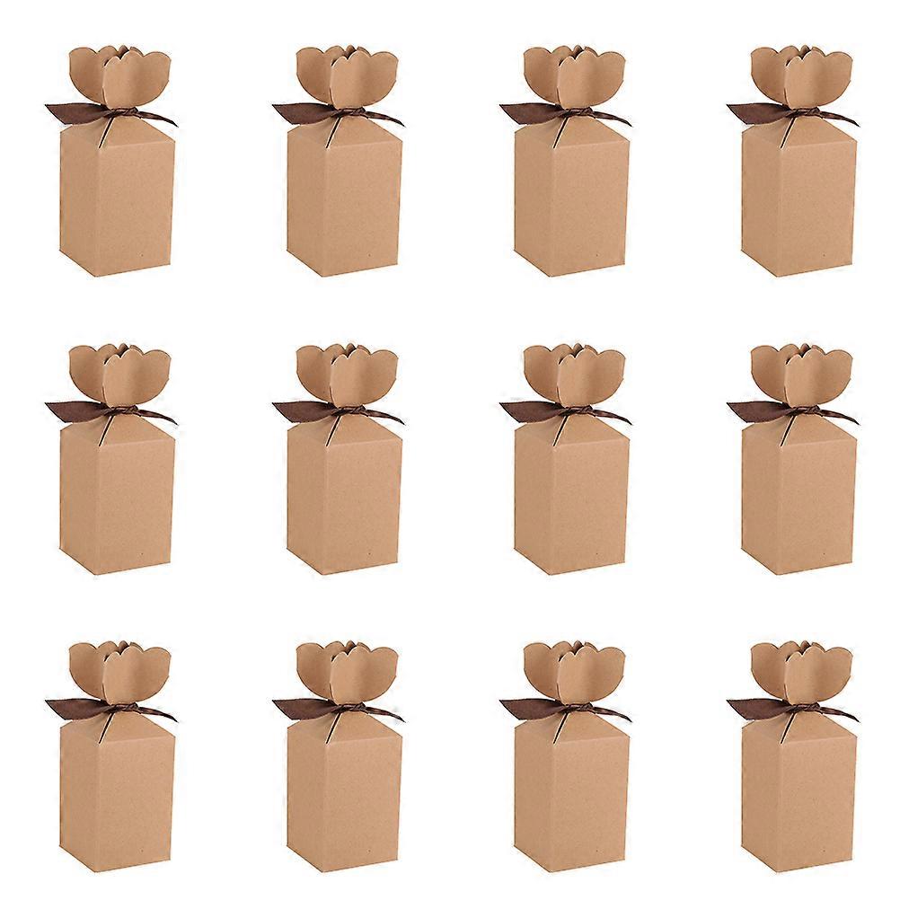 20pcs Ribbon Candy Square Box Wedding Candy Box Gift Box Baking Biscuit Packaging Box