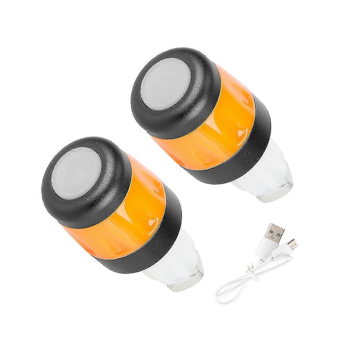 2 peças luzes de guidão para scooter elétrica luz de advertência LED plugues de extremidade do guidão à prova d'água seta