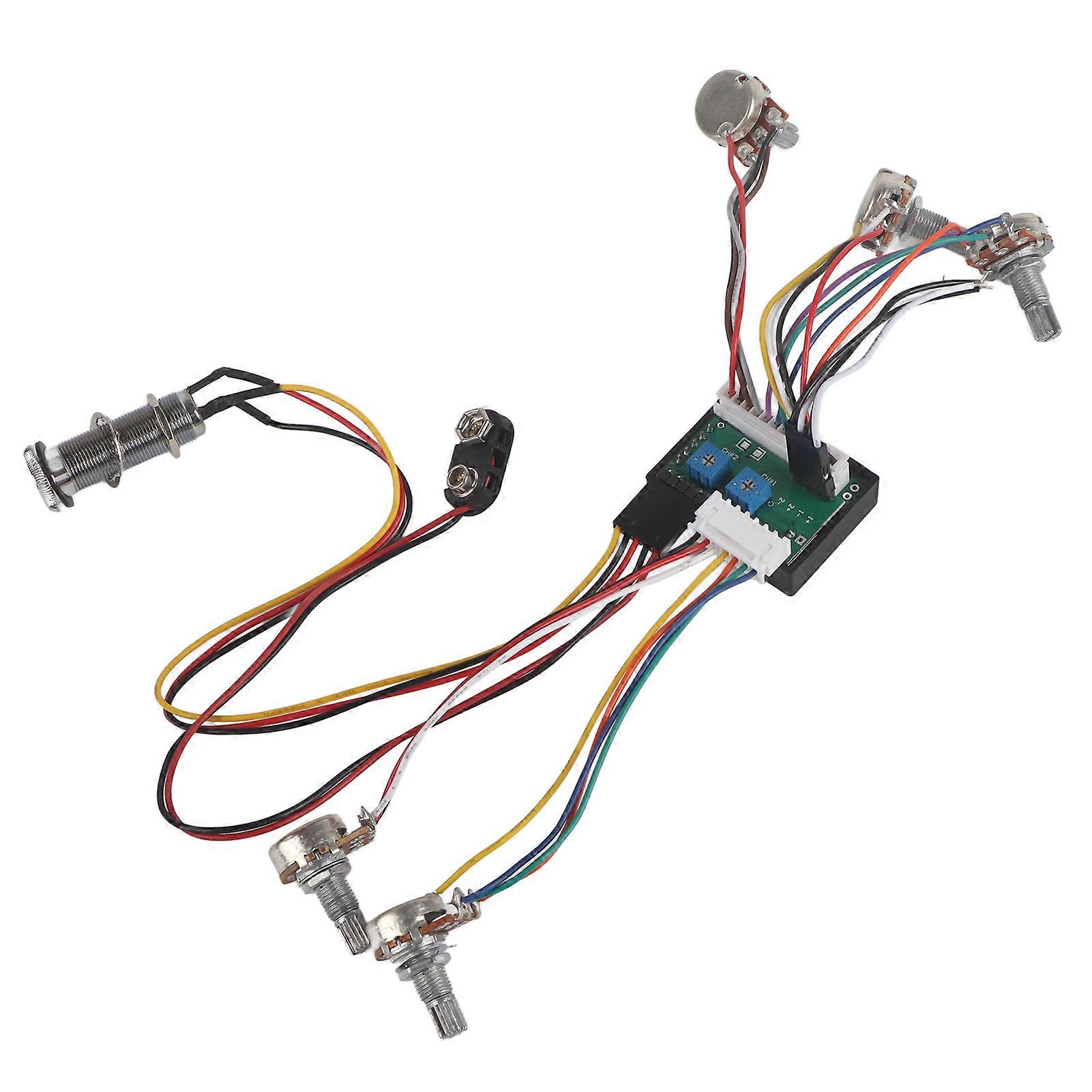 3-vägs gitarrkablage med dubbla potentiometer praktiska förstärkta basgitarrtillbehör